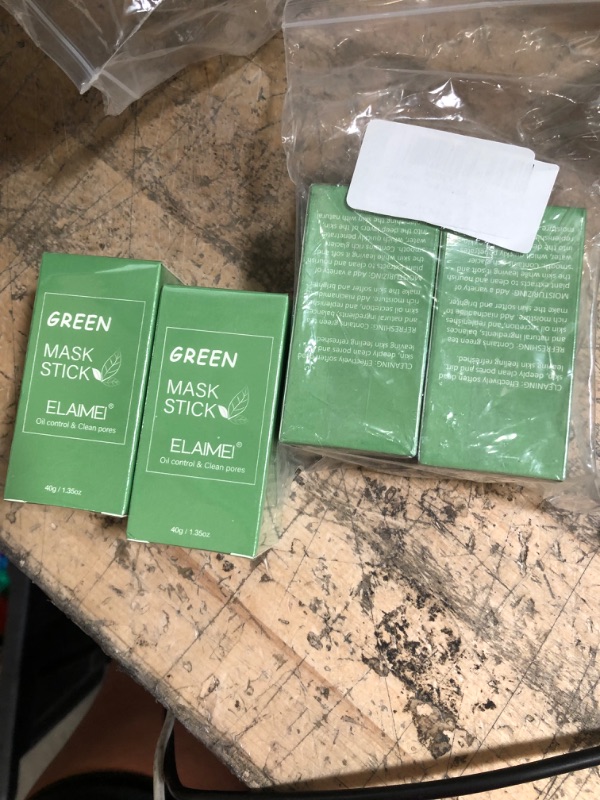 Photo 3 of (2) 2PC Green Tea Stick Mask Eggplant Purifying Clay, Face Moisturizer Oil Control, Deep Clean Pore, Blackhead Remove, Acne Deep Cleansing, Improves Skin for Women
