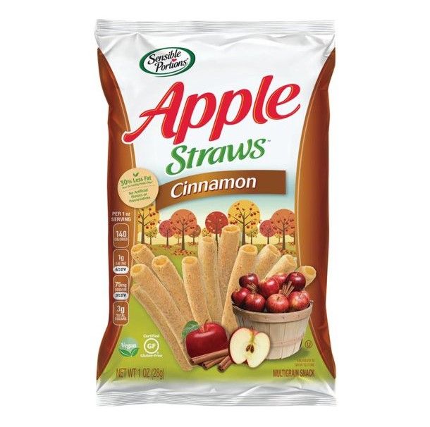 Photo 1 of ** EXP: 26 APR 2022 **   ** NON-REFUNDABLE **   ** SOLD AS IS **
Sensible Portions Apple Straws, Cinnamon, Snack Size, 1 Oz ( PACK OF 8 )