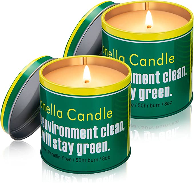 Photo 1 of ** SETS OF 2 **
Citronella Candles Outdoor, UMIRORS Natural Soy Wax Candle Aromatherapy Scented Jar Candles Set for Home Garden Relaxation, 2x50hr Burning, Great Gifts for Women, Portable Travel 2-Pack X 8 oz
