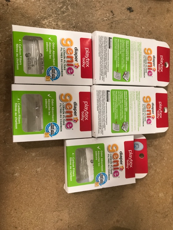 Photo 1 of ** SEST OF 5 **
Playtex Diaper Genie Carbon Filter, Ideal for Use with Diaper Genie Complete, Odor Eliminator
