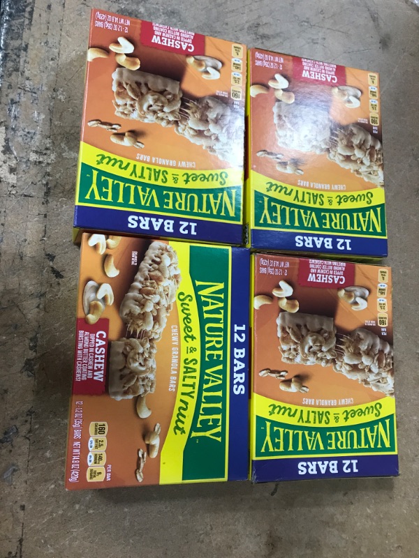 Photo 2 of ** EXP: 20 JUN 2022 **   ** NON-REFUNDABLE ***   ** SOLD AS IS **   ** SETS OF 2 **
Nature Valley Granola Bars, Sweet and Salty Nut, Cashew, 1.2 oz, 12 ct
