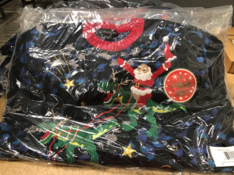 Photo 2 of 2--Blizzard Bay Men's Ugly Christmas Sweater Light Up Size M
