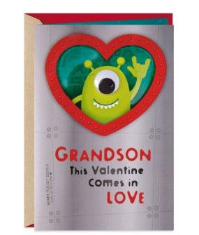 Photo 1 of 10
 Grandson Valentine's Day Cards With Alien Stickers and Coloring Sheet
