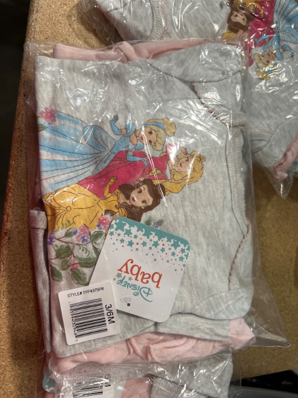 Photo 3 of 9pcks of Baby Girls' 3pc Disney Princess Fleece Pullover and Tutu Leggings Set - Light Pink

