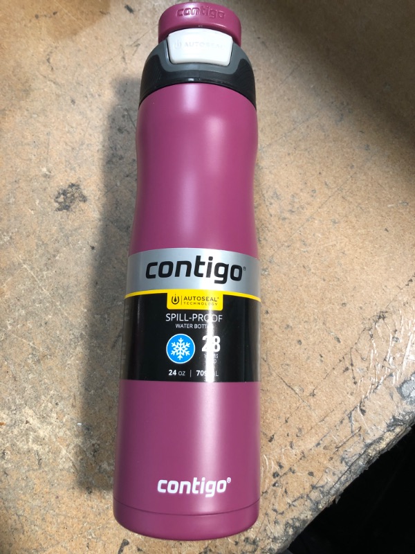 Photo 1 of Contigo AUTOSEAL Chill Stainless Steel Water Bottle, Dark Plum (2035367)