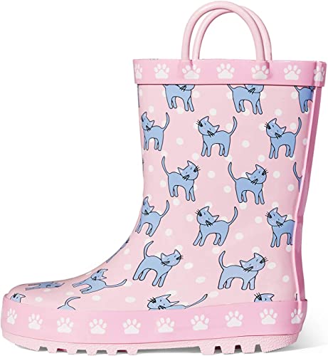 Photo 1 of K KomForme Kids Rain Boots Waterproof Printed Rubber boots with Handles kids size 7