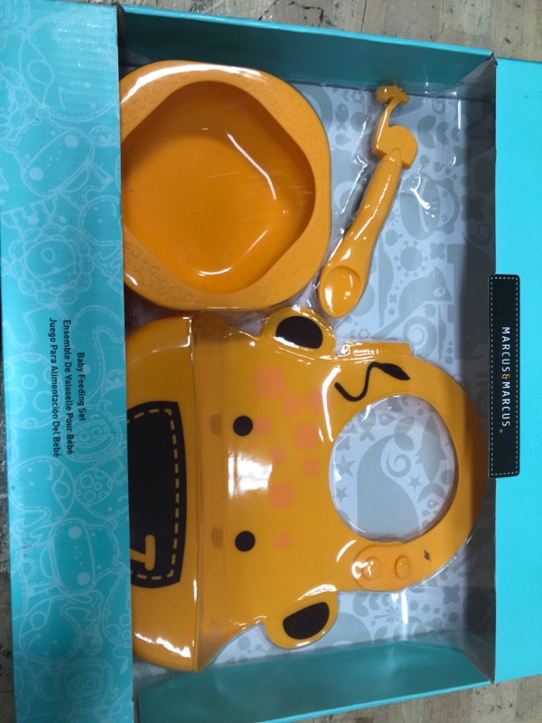 Photo 2 of Baby Silicone Feeding Set, Masher Spoon and Bowl and Baby Bib, BPA & Phthalate Free, 6 Month+
