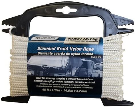 Photo 1 of ***2PACKS***The Lehigh Group SecureLine Rope 1/8 Inch 40 Feet Long Nylon Diamond Braided NML48-6W