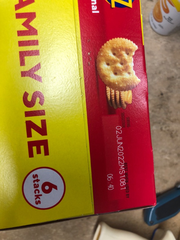 Photo 2 of *** NO REFUNDS *** NO RETURNS***
RITZ Original Crackers, Family Size, 20.5 oz **bb 6/2/22**
2 Easy Cheese Cheddar Cheese Snack, 8 oz **bb 7/31/22***