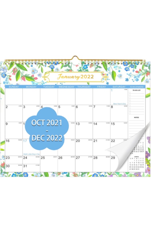 Photo 1 of ***PACK OF 4***Echaprey 2022 Wall Calendar Calendar 2022 Monthly Wall Calendar 2022 Large Calendars - 15 Monthly Hanging Calendar with Thick Paper, 15" x 11.5", Oct. 2021 - Dec. 2022, for Easy Planning