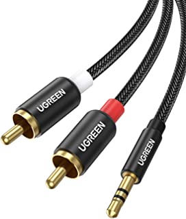 Photo 1 of 2 UGREEN 3.5mm to 2RCA Cable Nylon Braided Audio Auxiliary Adapter Stereo Y Splitter Cord for Smartphone Speakers Tablet HDTV MP3 Player 6FT
