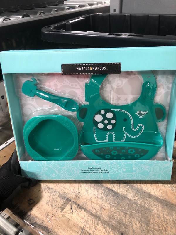 Photo 2 of Baby Silicone Feeding Set, Masher Spoon and Bowl and Baby Bib, BPA & Phthalate Free, 6 Month+
