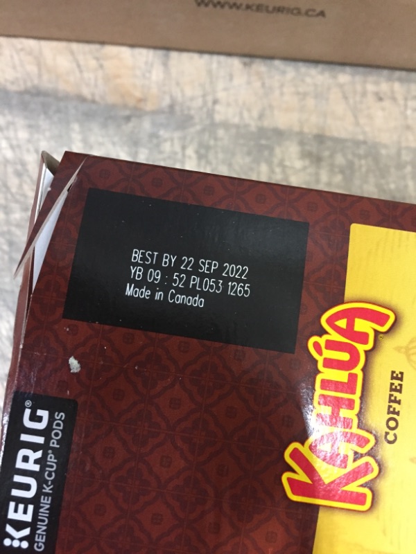 Photo 3 of *EXPIRES Sept 2022 - NONREFUNDABLE*
Kahlua Coffee Original, Keurig Single Serve K-Cup Pods, Light Roast Coffee, 96 Count
