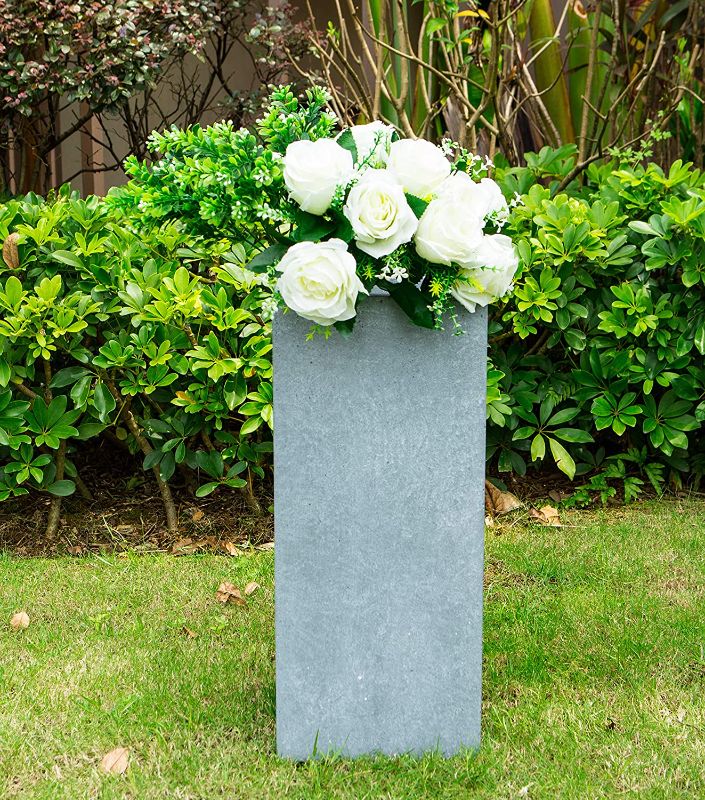 Photo 1 of **ONE CORNER IS BROKEN**
Kante RF0002A-C60611 Lightweight Concrete Modern Rectangle Outdoor Planter, Slate Gray
