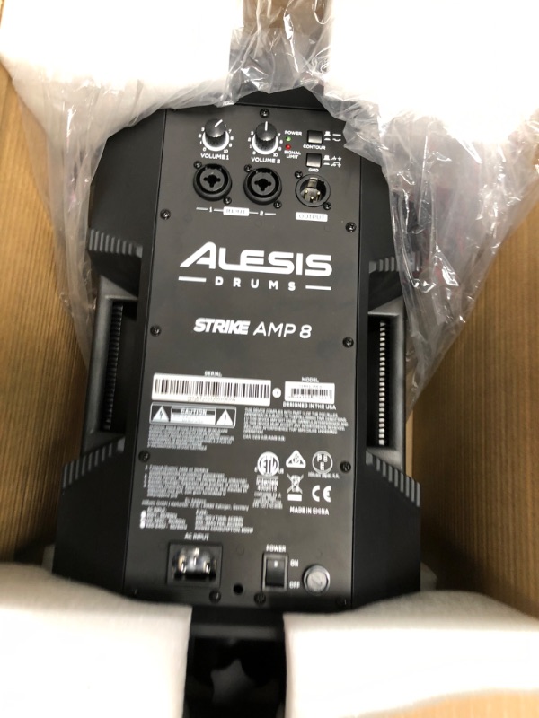 Photo 4 of **unable to test, missing power cord**
Alesis Strike Amp 8 - 2000-Watt Drum Amplifier Speaker for Electronic Drum Sets With 8-Inch Woofer, Contour EQ and Ground Lift Switch
