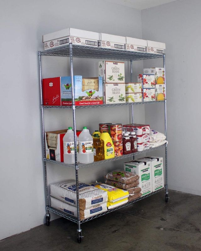 Photo 1 of **MISSING WHEELS**
SafeRacks NSF Certified Commercial Grade Adjustable 4-Tier Steel Wire Shelving Rack with 4" Wheels - 24" x 60" x 72" (24"x60"x72" 4-Tier)
