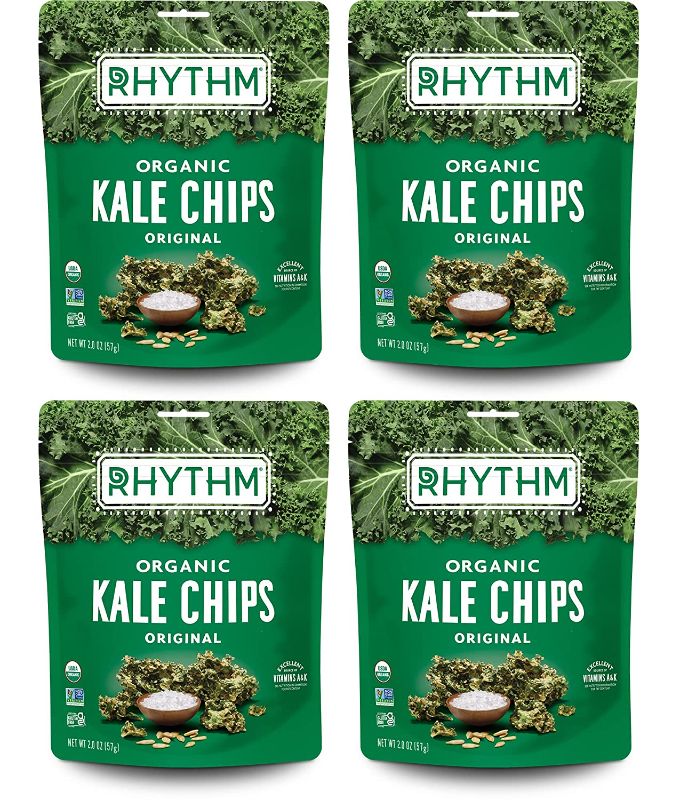 Photo 1 of ***EXP DATE: 01/16/2022*** NOT REFUNDABLE***
Rhythm Superfoods Kale Chips, Original, Organic and Non-GMO, 2.0 Oz (Pack of 4), Vegan/Gluten-Free Superfood Snacks
