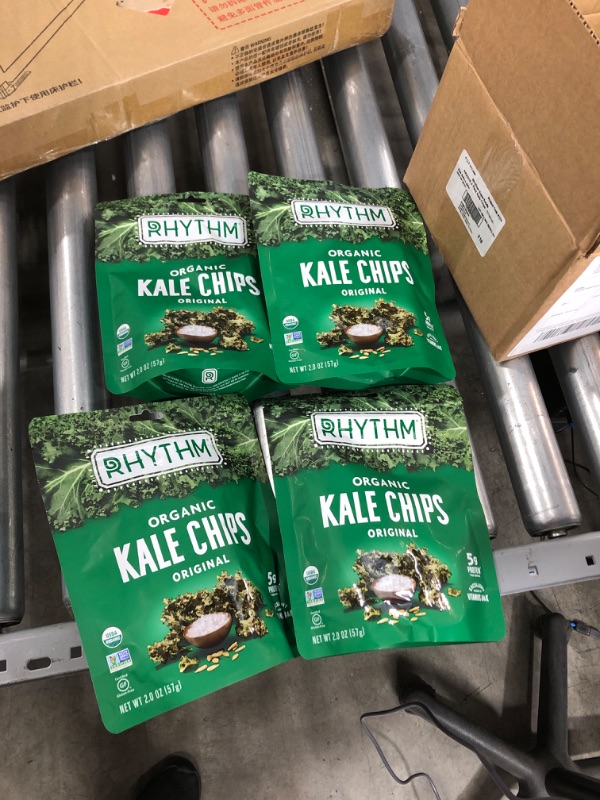 Photo 2 of ***EXP DATE: 01/16/2022*** NOT REFUNDABLE***
Rhythm Superfoods Kale Chips, Original, Organic and Non-GMO, 2.0 Oz (Pack of 4), Vegan/Gluten-Free Superfood Snacks
