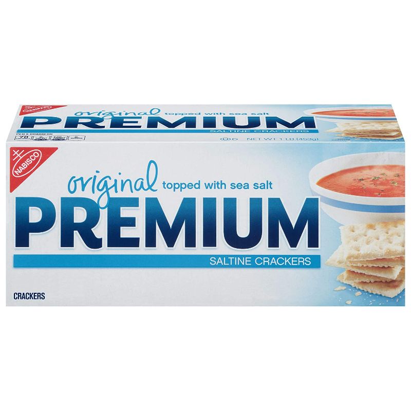 Photo 1 of ***best by 6/4/22
**non-refundable**
Premium Original Saltine Crackers, 16 oz - PACK OF 3
