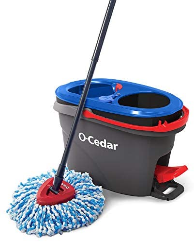 Photo 1 of (MISSING MOP HEAD) O-Cedar EasyWring RinseClean Microfiber Spin Mop & Bucket Floor Cleaning System, Grey
