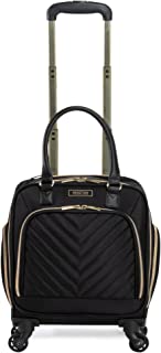 Photo 1 of (cosmetic damage/loose string) Kenneth Cole Reaction Women's Chelsea Luggage Chevron Softside 8-Wheel Spinner Expandable Suitcase Collection, Black, 4 Underseater