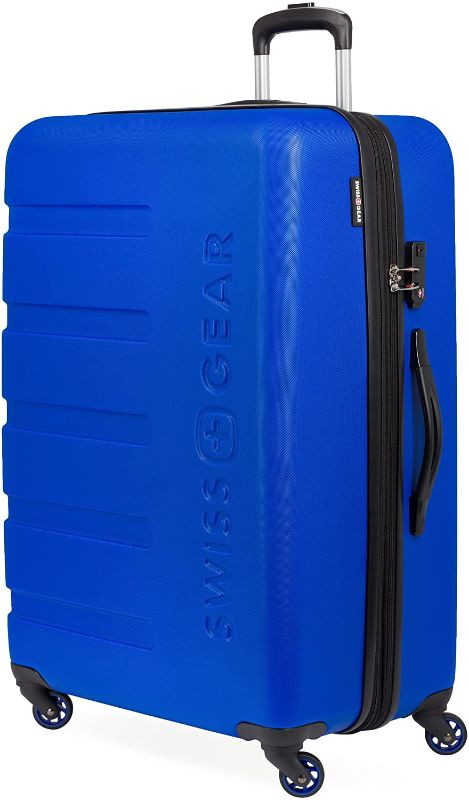 Photo 1 of SwissGear 7366 Hardside Expandable Luggage with Spinner Wheels, Cobalt, Checked-Large 27-Inch