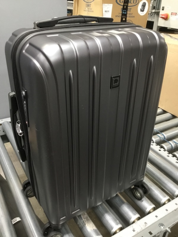 Photo 1 of DELSEY Paris Titanium Hardside Expandable Luggage with Spinner Wheels, Graphite, Carry-On 21 Inch
