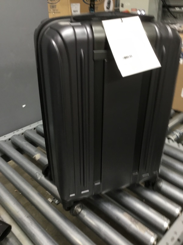 Photo 1 of DELSEY Paris Titanium Hardside Expandable Luggage with Spinner Wheels, Graphite, Carry-On 21 Inch
