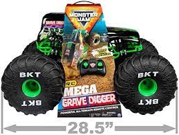 Photo 1 of (BROKEN REMOTE) Monster Jam, Official Mega Grave Digger All-Terrain Remote Control Monster Truck with Lights, 1: 6 Scale
