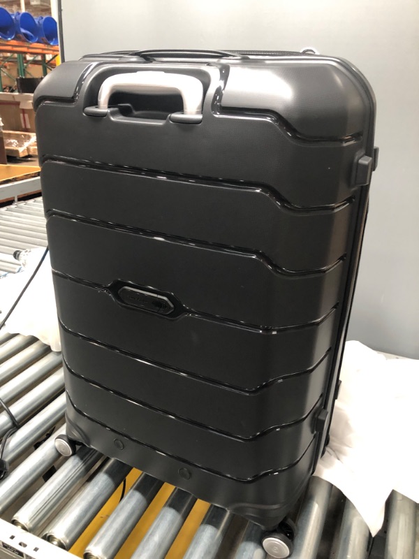 Photo 3 of (UNABLE TO UNLOCK) Samsonite Freeform Hardside Expandable with Double Spinner Wheels, Black, Checked-Large 28-Inch
