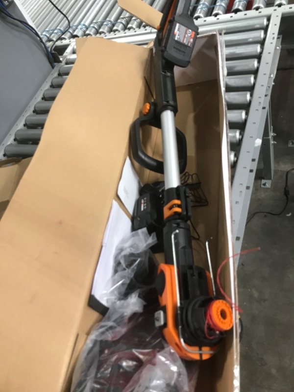 Photo 3 of (MISSING ONE BATTERY; LOOSE BOTTOM) Worx WG163 GT 3.0 20V PowerShare 12" Cordless String Trimmer & Edger (Battery & Charger Included)