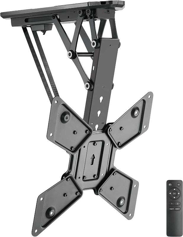 Photo 1 of TechOrbits Motorized TV Mount - Electric Ceiling TV Mount Indoor Outdoor for TVs 23"-55" - Pull Down Electric TV Lift