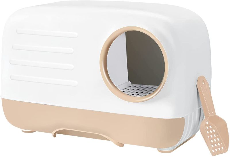 Photo 1 of ***DAMAGED***
Petament Cat Litter Box,Fully Enclosed Litter Box Holds Odors,Prevents Urine and Litter Leakage, Assembly Free,Easy to Clean Stylish Litter Box Furniture with Pull-Out Litter Tray and Litter Scoop