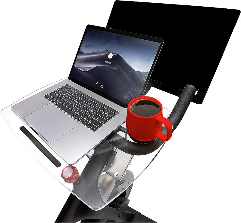 Photo 1 of TFD The Tray | Compatible with Peloton Bikes (Original Models), Made in The USA, Laptop & Desk Tray Holder | Designed with Premium Grade Acrylic Materials - The Ultimate Peloton Accessories