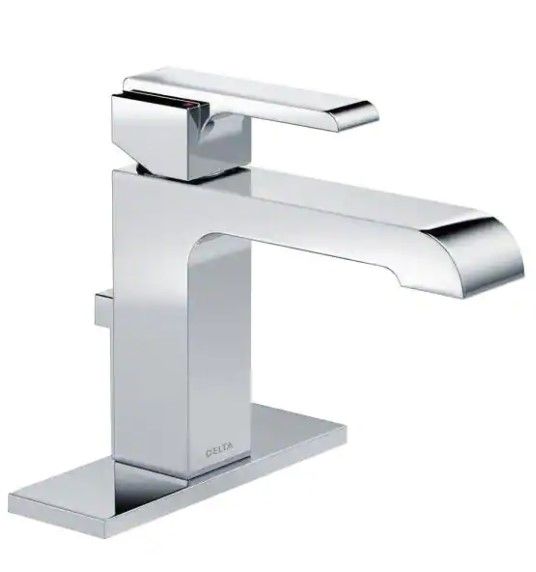 Photo 1 of Ara Single Hole Single-Handle Bathroom Faucet with Metal Drain Assembly in Chrome
