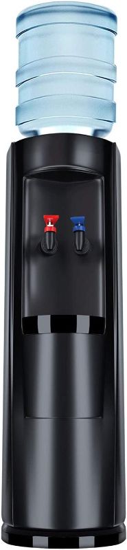 Photo 1 of SANHOYA Water Cooler, Water Dispenser Hold 3 to 5 Gallons Bottles, Compressor Cooling System, Cold and Hot Water, Black 13.7 x 11.9 x 38.3 inches

