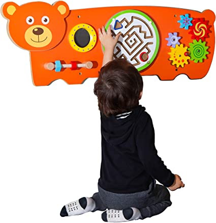 Photo 1 of First Steps Toddler Learning Activity Center - Busy Board - Sensory Board Learning Toy for Toddler Sensory Room Daycare Wall Toy Toddler Room
