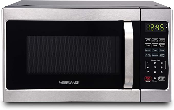 Photo 1 of Farberware Classic FMO07AHTBKJ 0.7 Cu. Ft. 700-Watt Microwave Oven with LED Lighting, Brushed Stainless Steel
