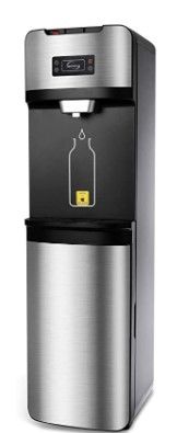 Photo 1 of iSpring DS4S Bottleless Water Dispenser, Self Cleaning, Hot, Cold, and Room Temperature Settings, Stainless Steel, Free-Standing Filtered Water Cooler Dispenser with Built-in 4-Stage Filtration System
