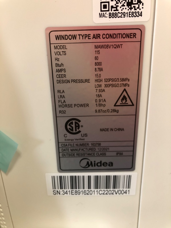 Photo 4 of Midea 8,000 BTU U-Shaped Smart Inverter Window Air Conditioner–Cools up to 350 Sq. Ft., Ultra Quiet with Open Window Flexibility, Works with Alexa/Google Assistant, 35% Energy Savings, Remote Control
