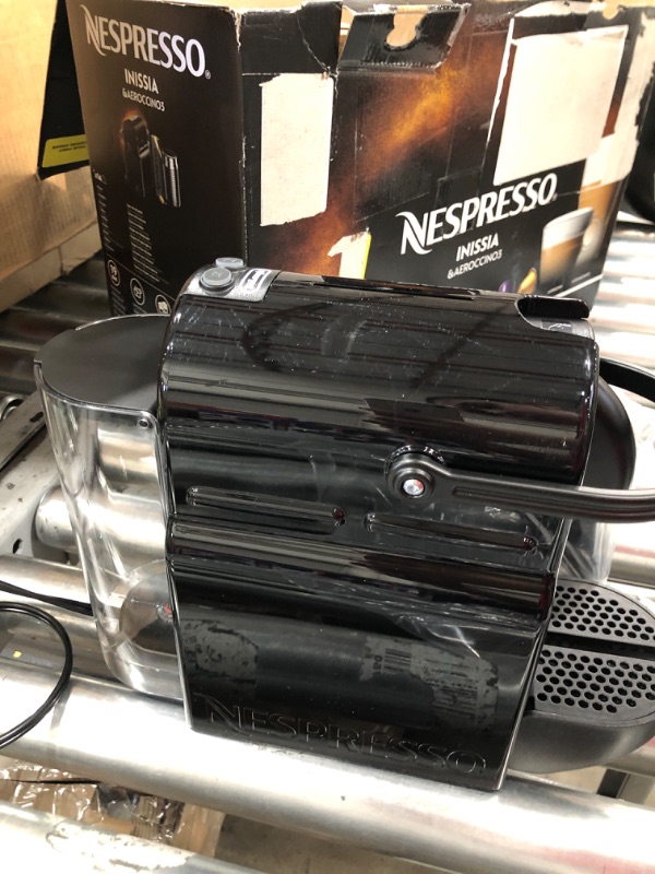 Photo 4 of Nespresso Inissia Espresso Maker with Aeroccino Milk Frother by De'Longhi, Black
