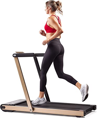 Photo 1 of Sunny Health & Fitness ASUNA Premium Slim Folding Treadmill Running Machine with Speakers for Home Gyms
