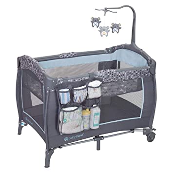 Photo 1 of Baby Trend Trend-E Portable Pack and Play Bassinet Baby Nursery Center Play Yard with Wheels,PURPLE/PINK