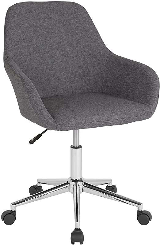 Photo 1 of Flash Furniture Cortana Home and Office Mid-Back Chair in Dark Gray Fabric
