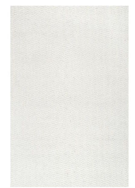 Photo 1 of Glendora Chevron Ivory 5 ft. x 8 ft. Area Rug
