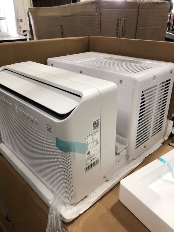 Photo 3 of Midea 8,000 BTU U-Shaped Smart Inverter Window Air Conditioner–Cools up to 350 Sq. Ft., Ultra Quiet with Open Window Flexibility, Works with Alexa/Google Assistant, 35% Energy Savings, Remote Control
