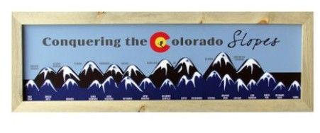 Photo 1 of 'Conquering Colorado Slopes' Framed Magnetic Achievement Board