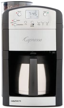 Photo 1 of Capresso 465 CoffeeTeam TS 10-Cup Digital Coffeemaker with Conical Burr Grinder and Thermal Carafe
