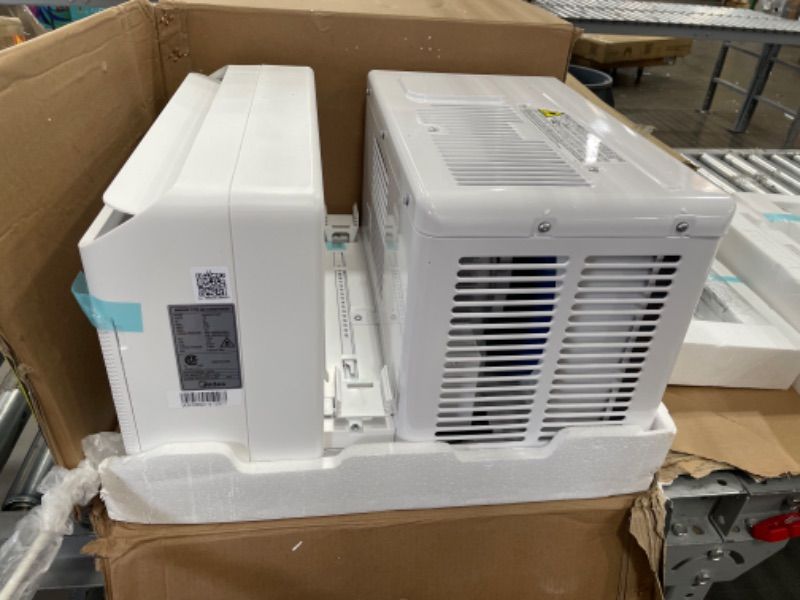 Photo 1 of Midea 8,000 BTU U-Shaped Smart Inverter Window Air Conditioner–Cools up to 350 Sq. Ft., Ultra Quiet with Open Window Flexibility, Works with Alexa/Google Assistant, 35% Energy Savings, Remote Control
