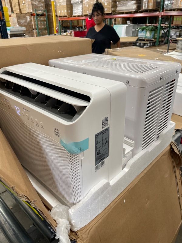 Photo 1 of Midea 8,000 BTU U-Shaped Smart Inverter Window Air Conditioner–Cools up to 350 Sq. Ft., Ultra Quiet with Open Window Flexibility, Works with Alexa/Google Assistant, 35% Energy Savings, Remote Control
